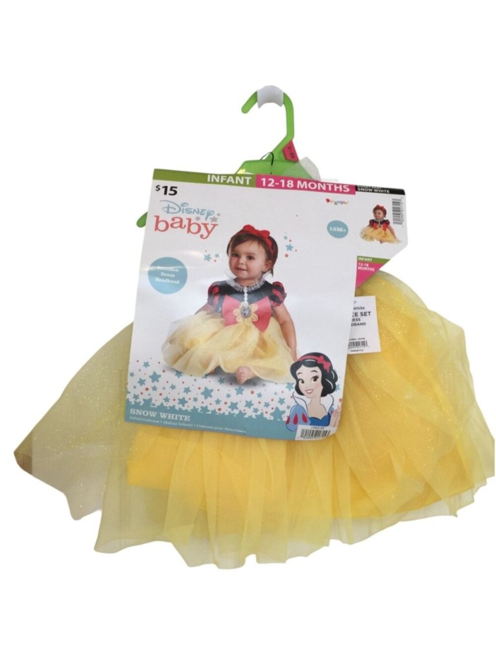 Disney Baby Toddler 2T Snow White Costume Dress Headband